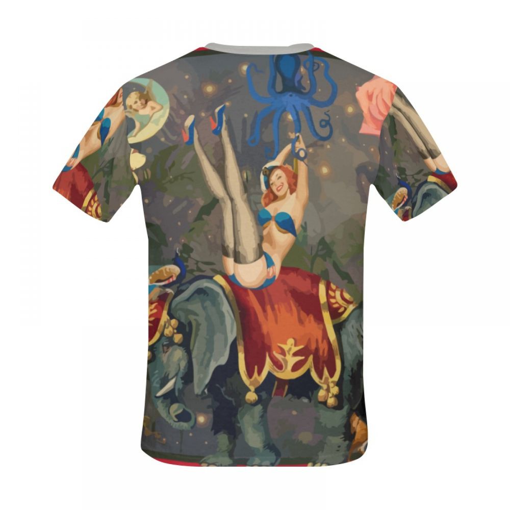 Camiseta Corta Arte Digital Alegría Mundo Hombre