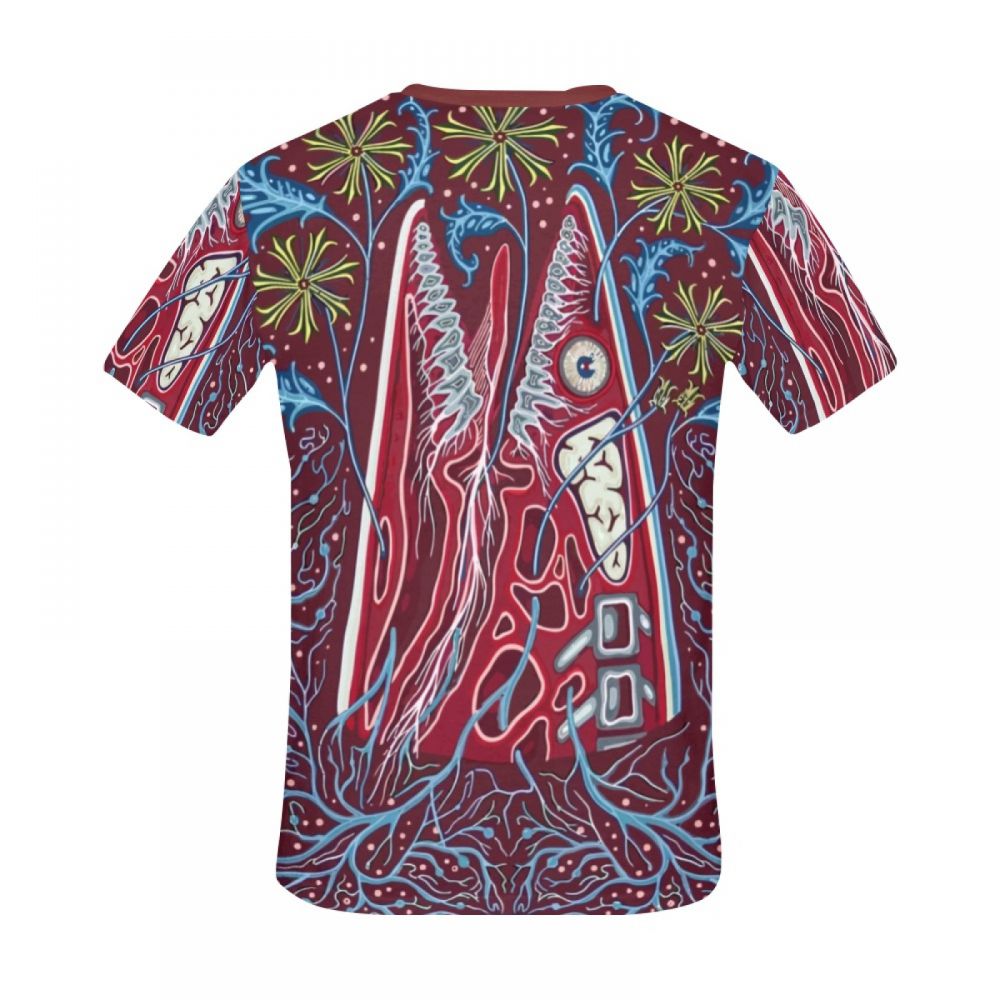 Camiseta Corta Sutura Sagrada Del Arte De La Pintada Hombre