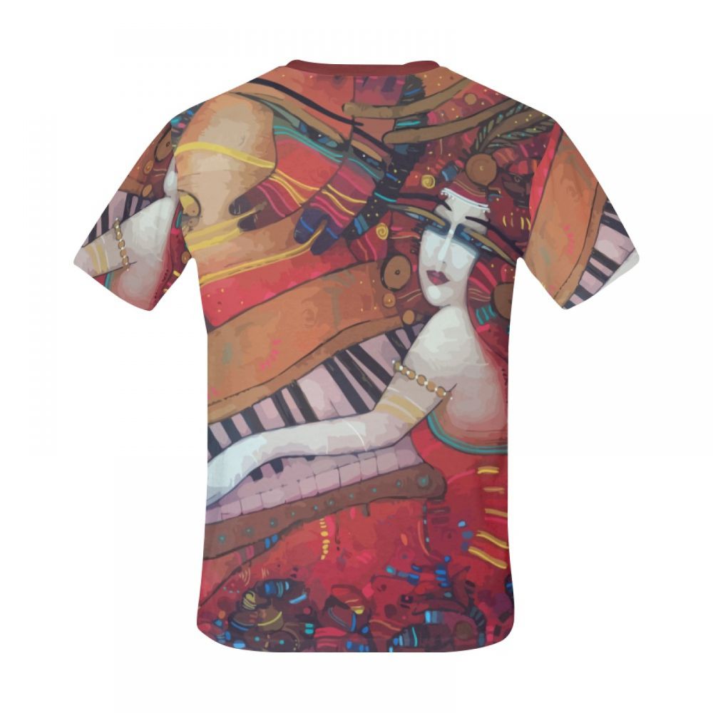 Camiseta Corta Arte Rouge Chica Piano Hombre