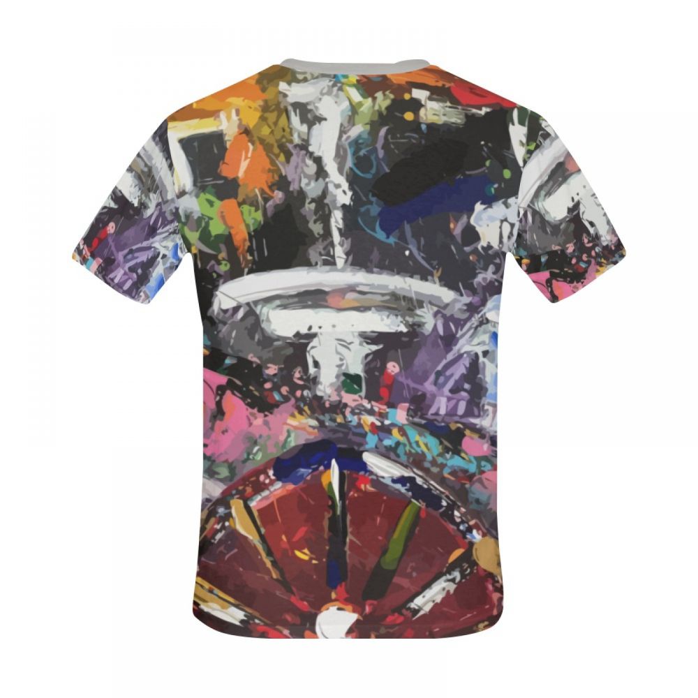 Camiseta Corta Viajero Digital De Arte Hombre