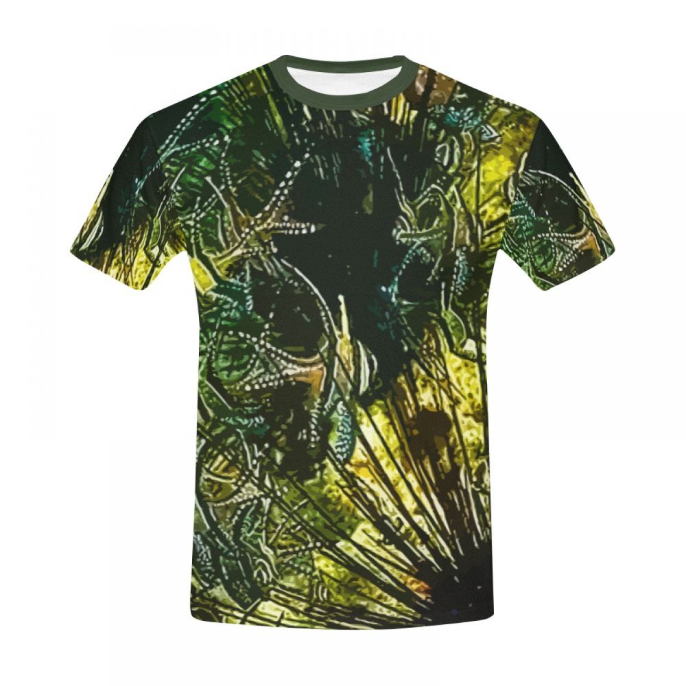 Camiseta Corta Arte Digital Mundo Submarino Hombre