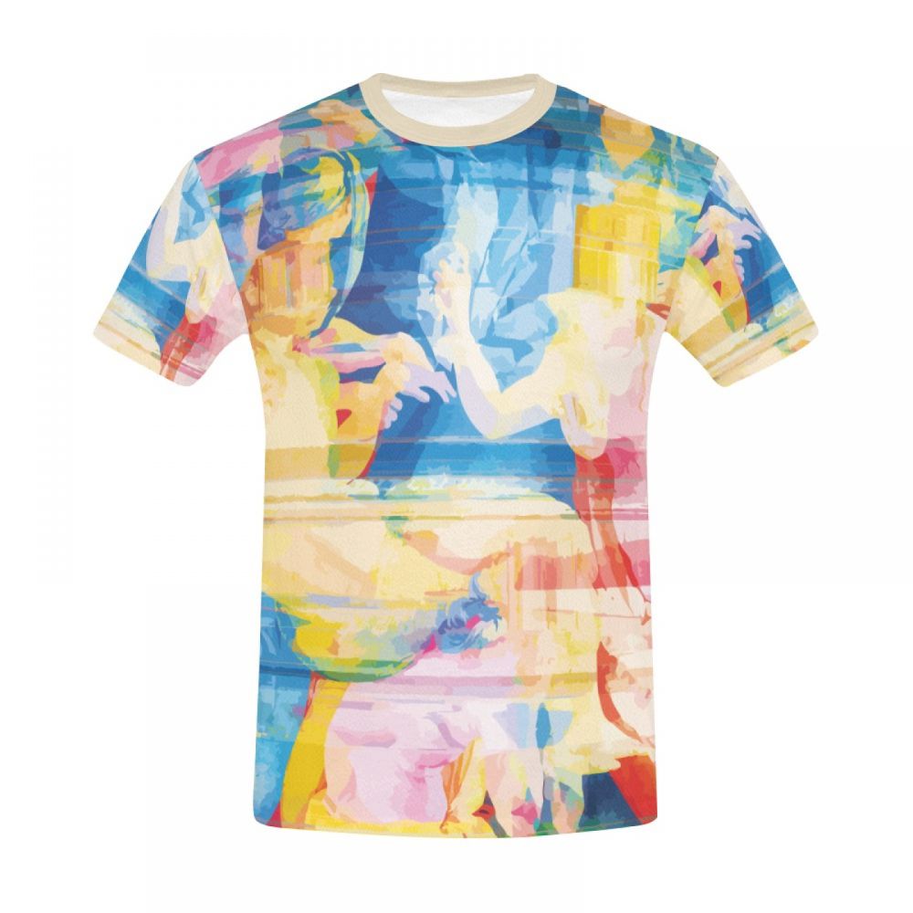 Camiseta Corta Fallo Digital De Arte Hombre