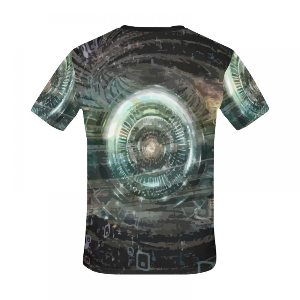 Camiseta Corta Pasaje Brillante Digital De Arte Hombre