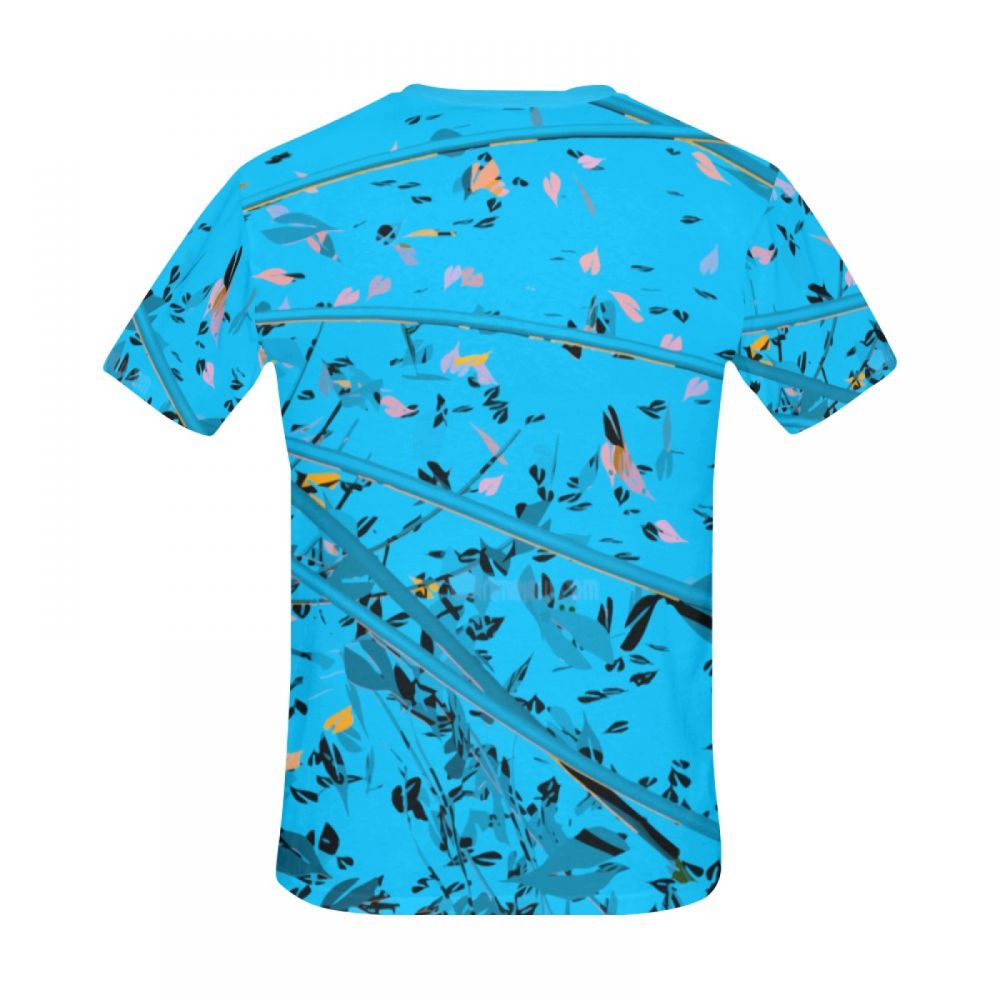 Camiseta Corta árbol Arte Hoja Pájaro Hombre