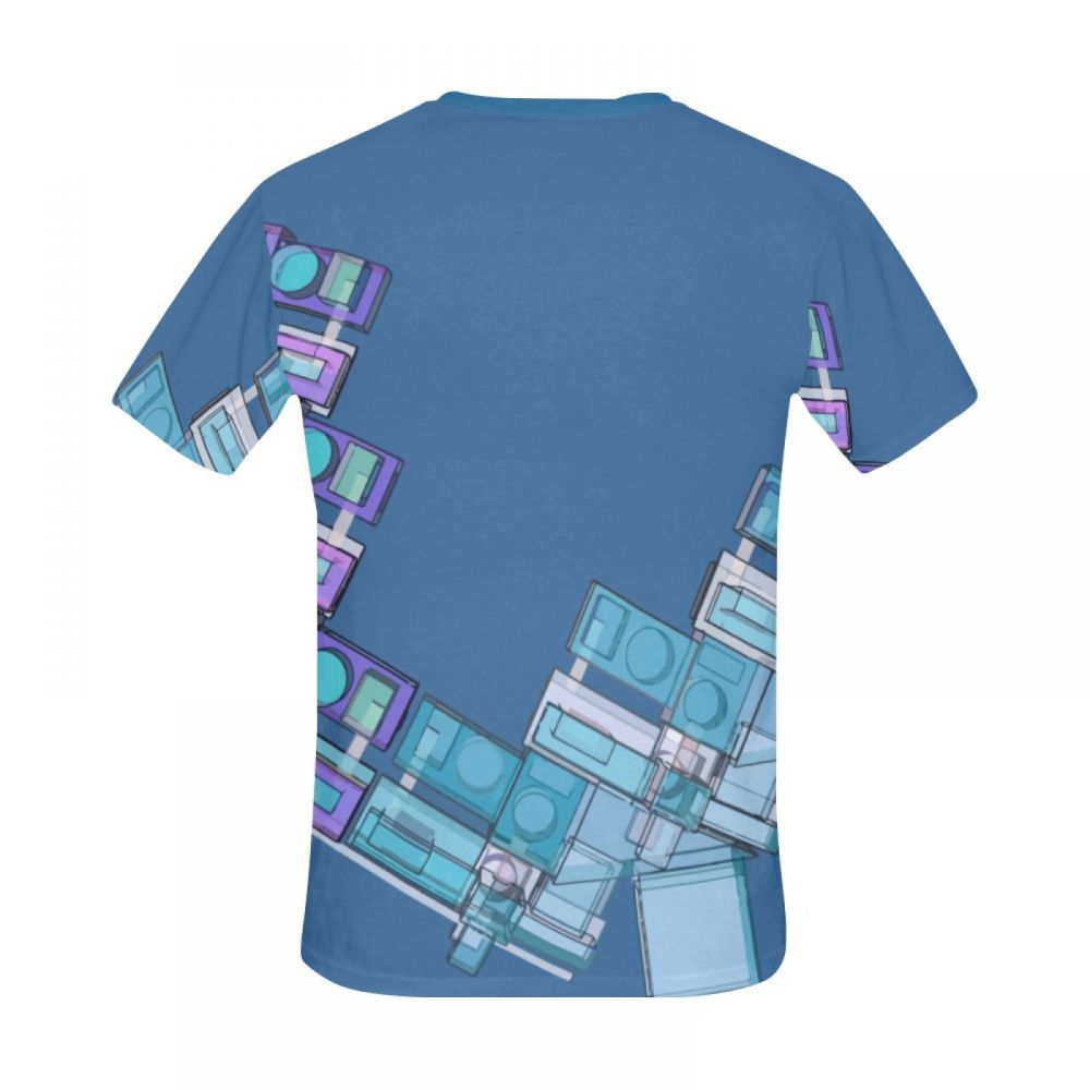 Camiseta Corta Modelado 3d Arte Geométrico Hombre