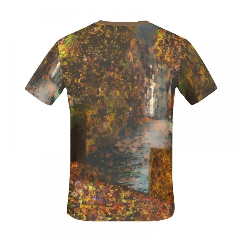 Camiseta Corta Arte Digital Ciudad Oculta Hombre