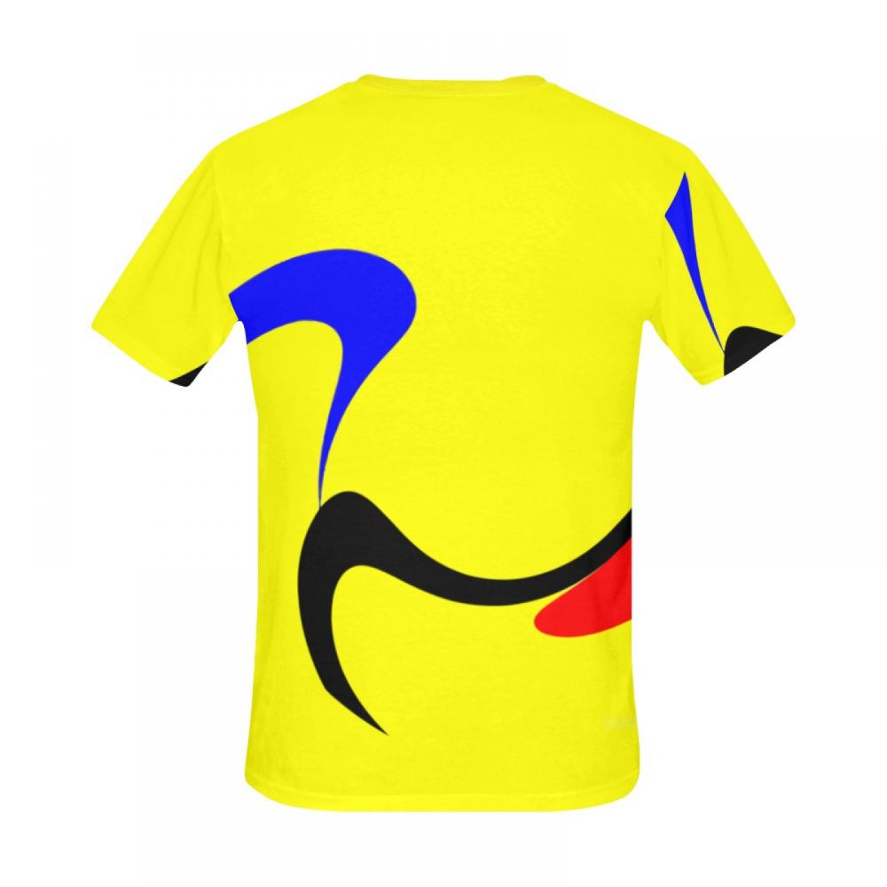 Camiseta Corta Arte Digital Amarillo Hombre