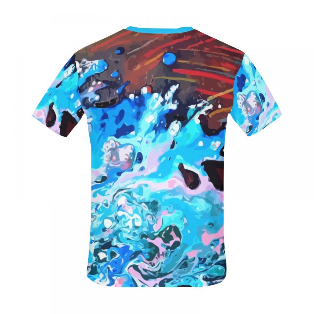 Camiseta Corta Flores De Arte En La Tormenta Hombre