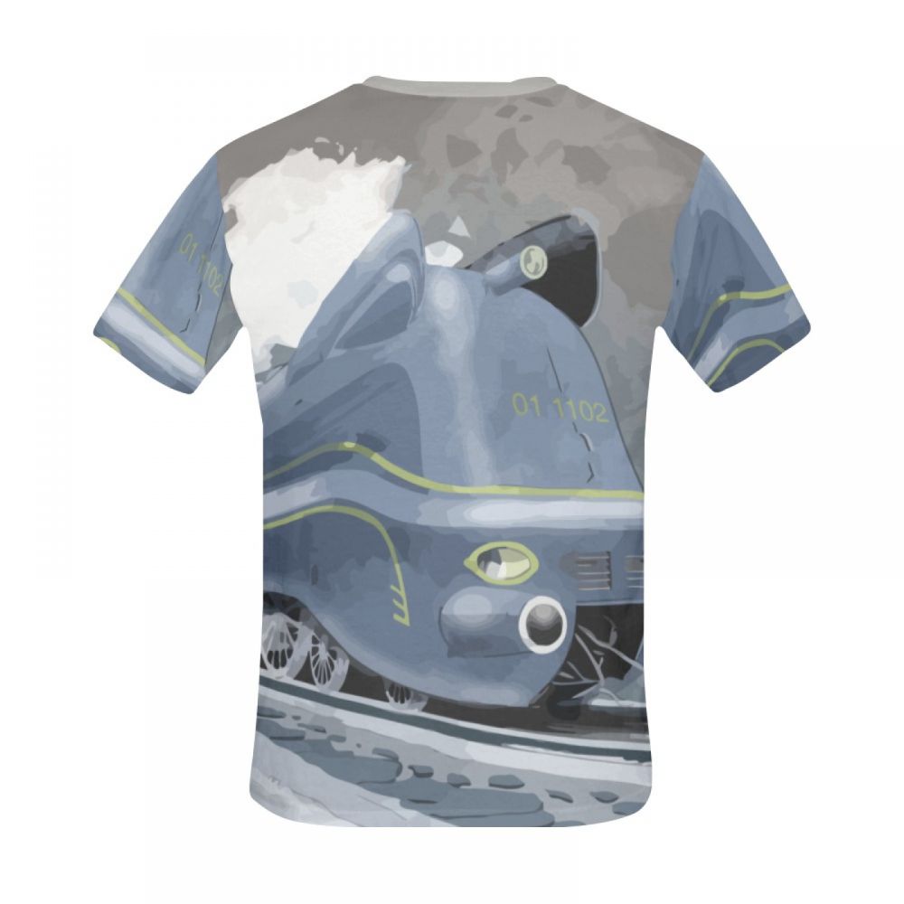 Camiseta Corta Locomotora De Arte Clásico Hombre