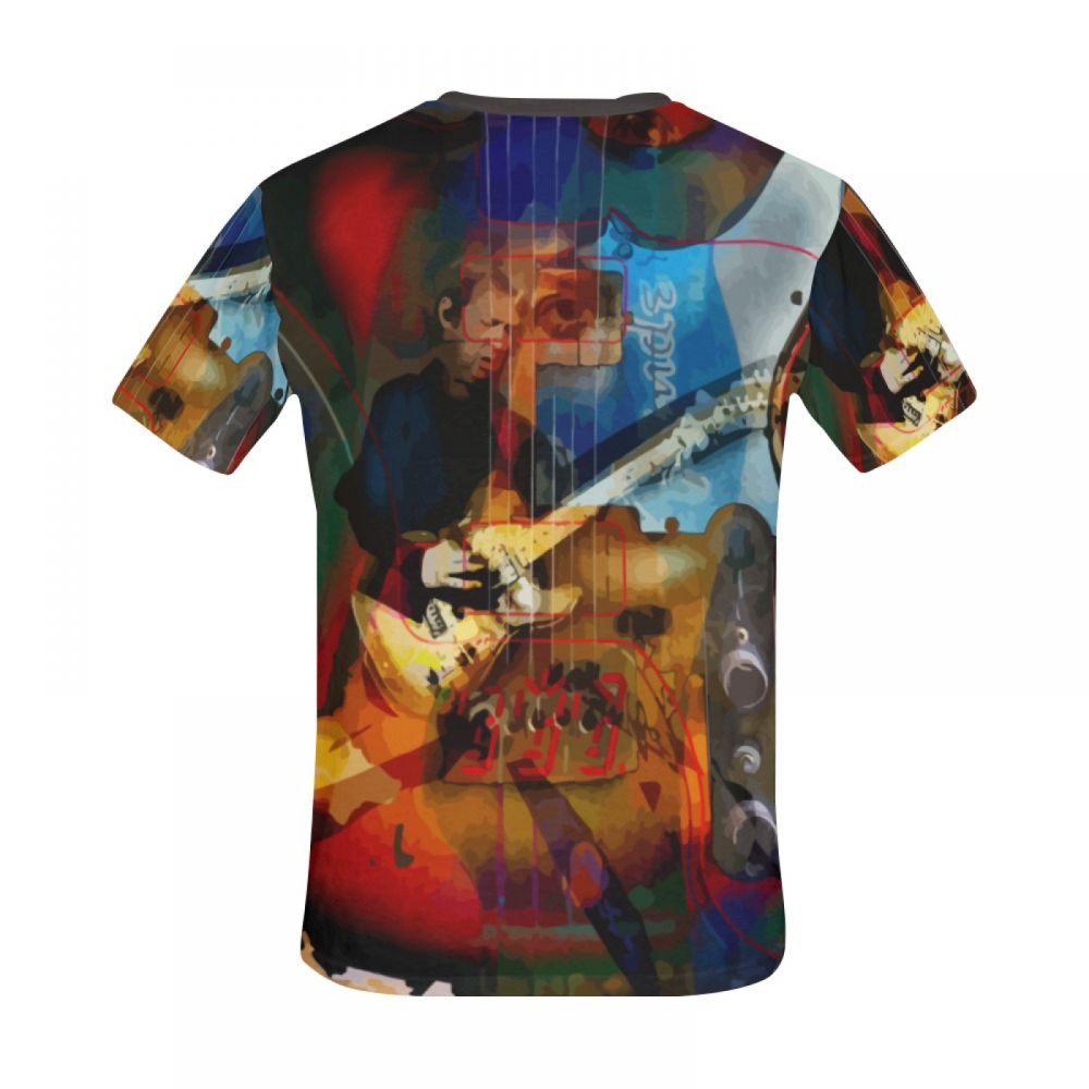 Camiseta Corta Arte Músico Memorial Guitarrista Hombre