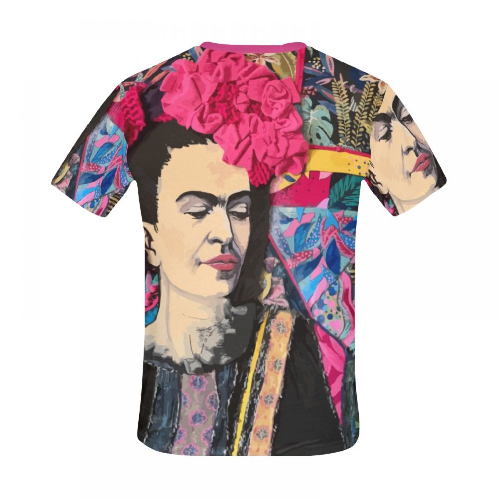 Camiseta Corta Arte De Personajes Frida Kahlo Hombre