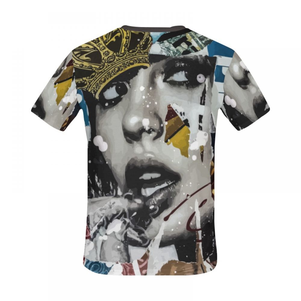 Camiseta Corta Arte Graffiti Glamour Reina Hombre