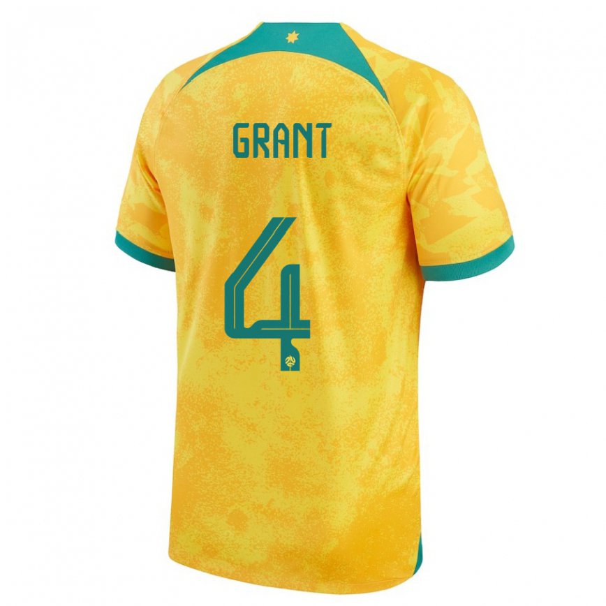 Niño Camiseta Australia Rhyan Grant #4 Dorado 1ª Equipación 22-24