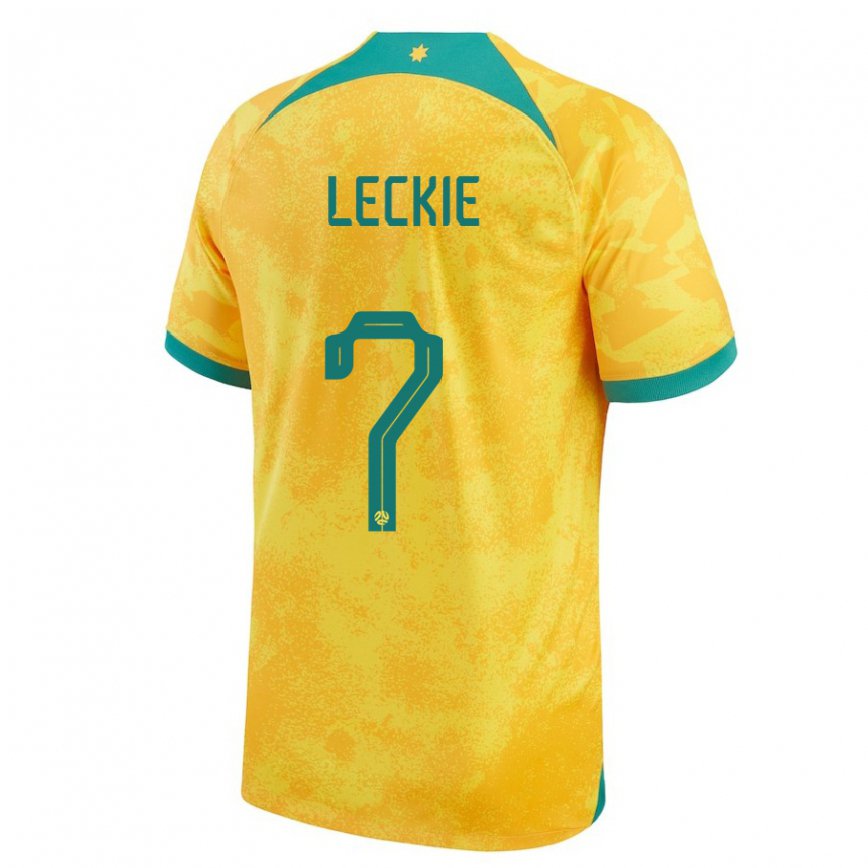 Niño Camiseta Australia Mathew Leckie #7 Dorado 1ª Equipación 22-24