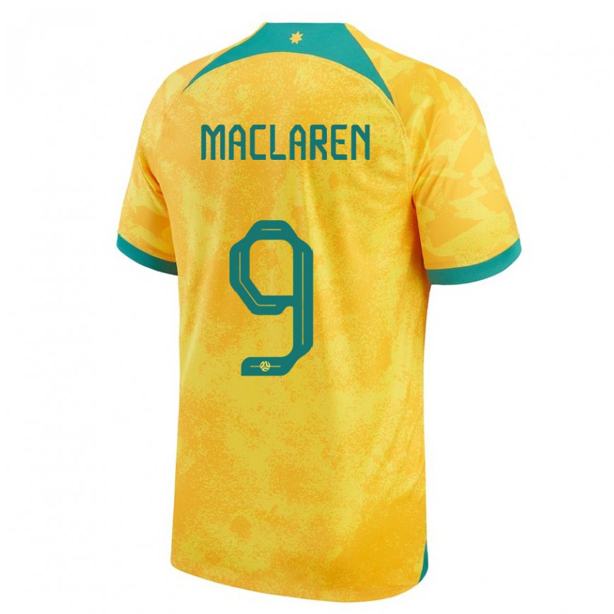 Niño Camiseta Australia Jamie Maclaren #9 Dorado 1ª Equipación 22-24