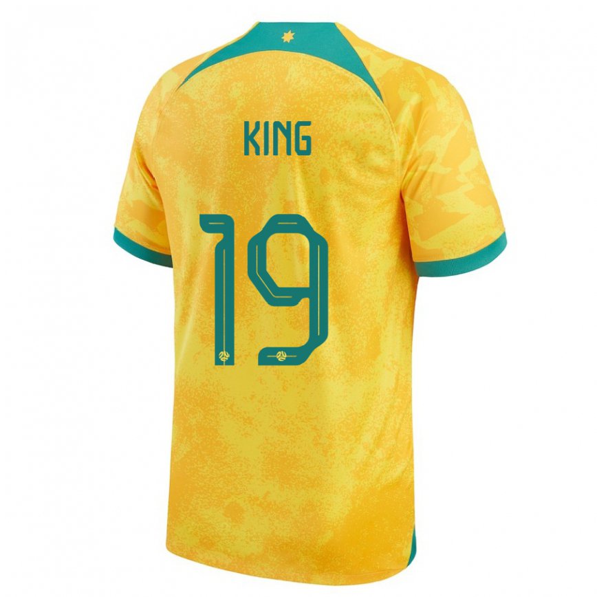 Niño Camiseta Australia Joel King #19 Dorado 1ª Equipación 22-24