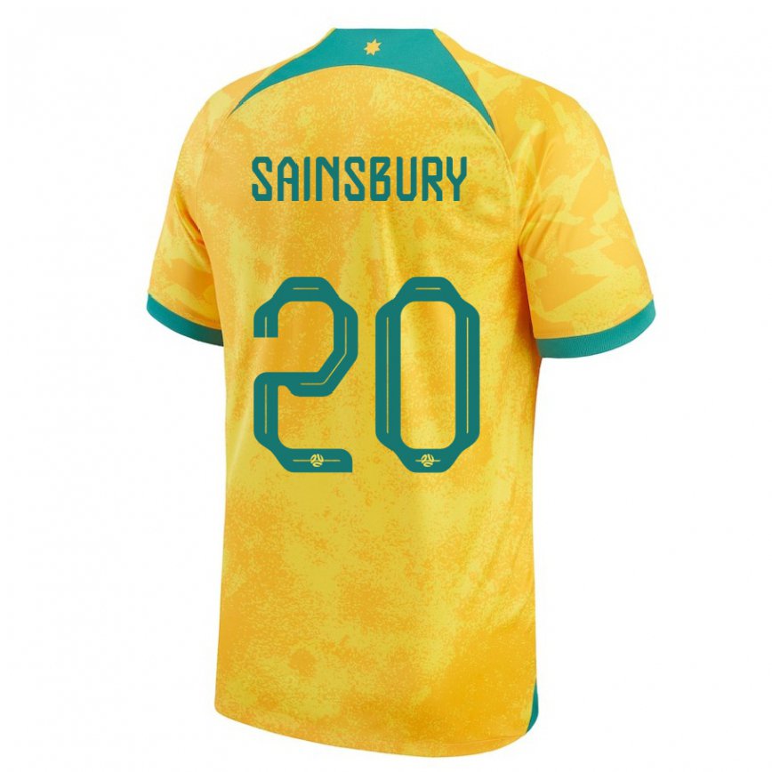 Niño Camiseta Australia Trent Sainsbury #20 Dorado 1ª Equipación 22-24