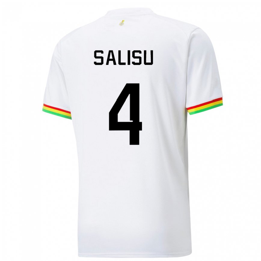 Niño Camiseta Ghana Mohammed Salisu #4 Blanco 1ª Equipación 22-24