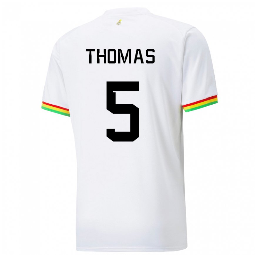 Niño Camiseta Ghana Thomas Partey #5 Blanco 1ª Equipación 22-24