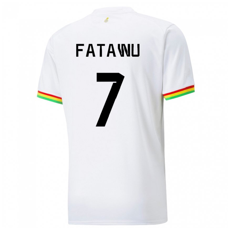 Niño Camiseta Ghana Issahaku Fatawu #7 Blanco 1ª Equipación 22-24