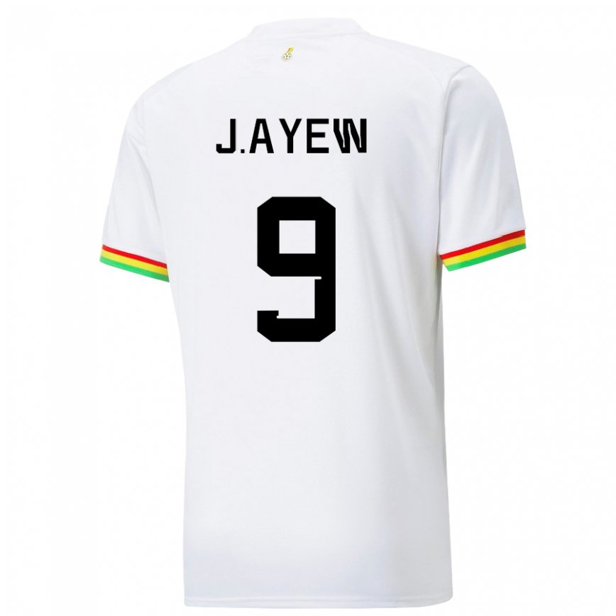 Niño Camiseta Ghana Jordan Ayew #9 Blanco 1ª Equipación 22-24