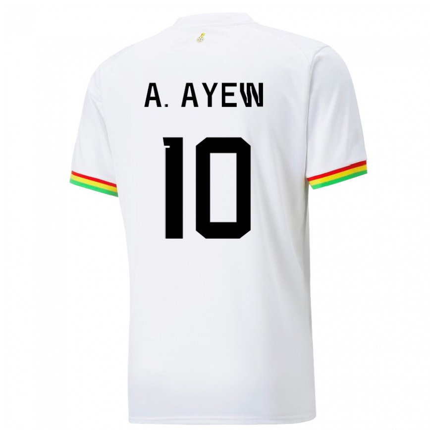 Niño Camiseta Ghana Andre Ayew #10 Blanco 1ª Equipación 22-24