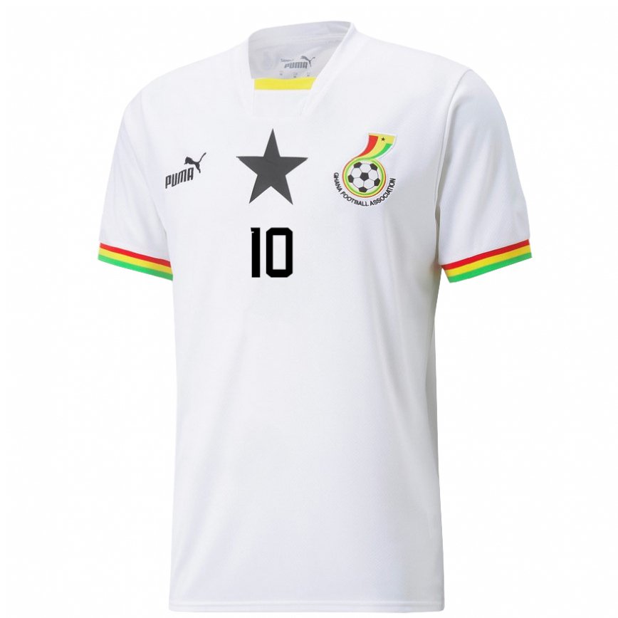 Niño Camiseta Ghana Andre Ayew #10 Blanco 1ª Equipación 22-24