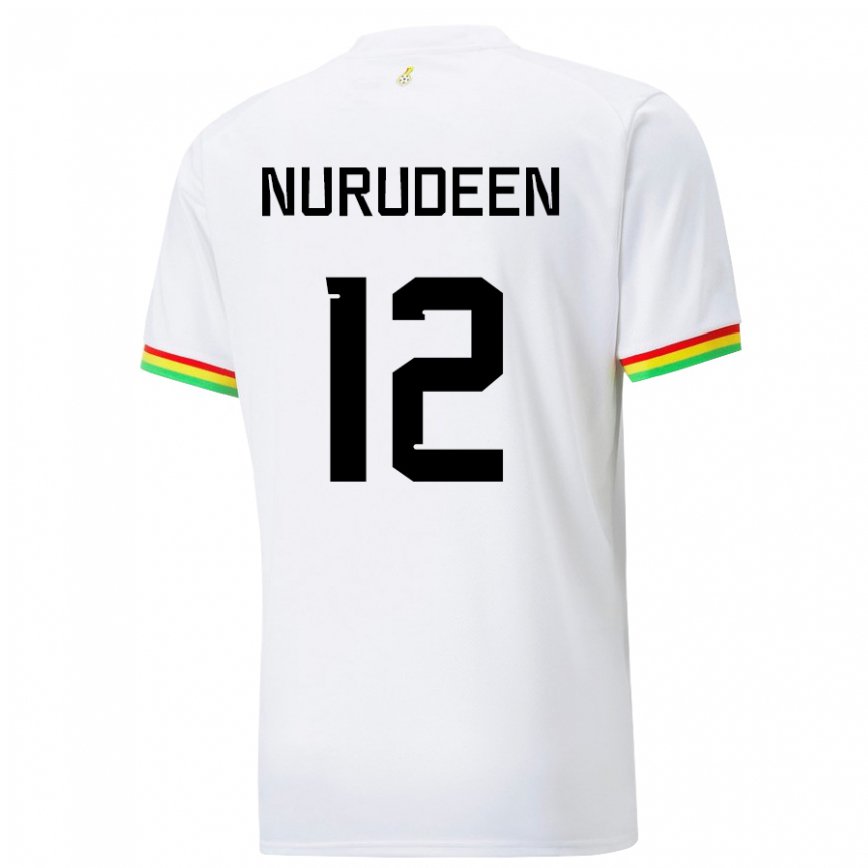 Niño Camiseta Ghana Abdul Nurudeen #12 Blanco 1ª Equipación 22-24