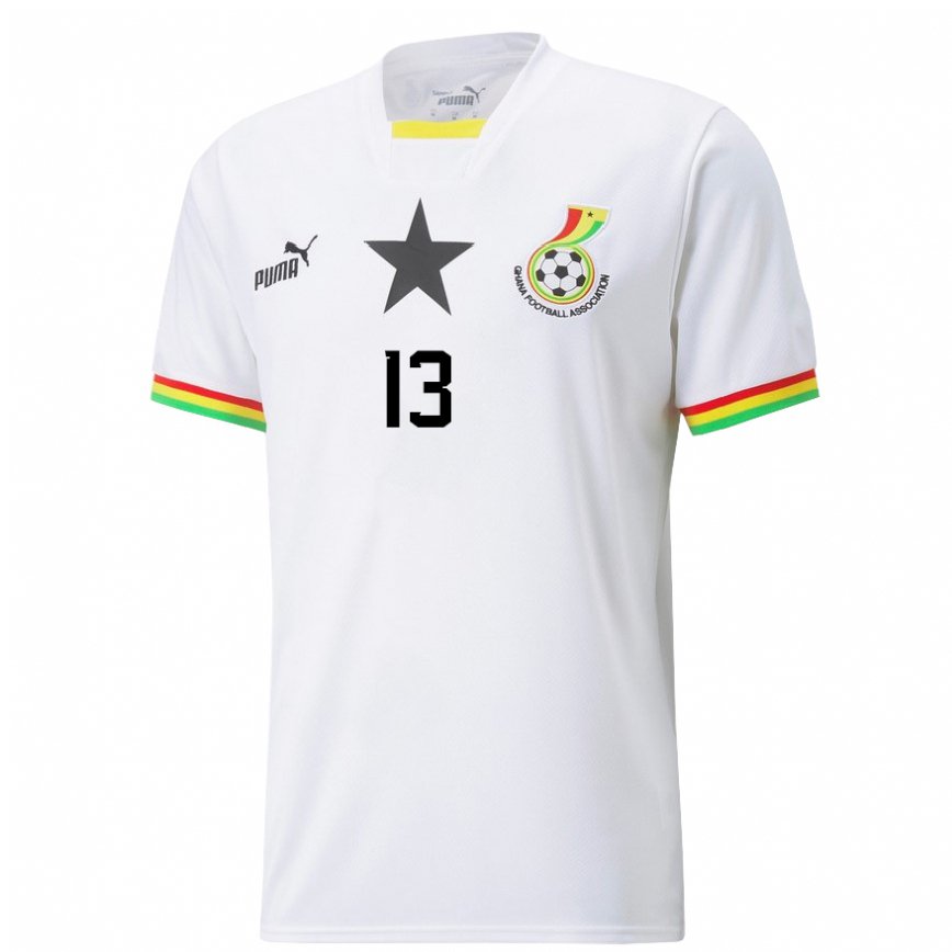 Niño Camiseta Ghana Felix Afena-gyan #13 Blanco 1ª Equipación 22-24