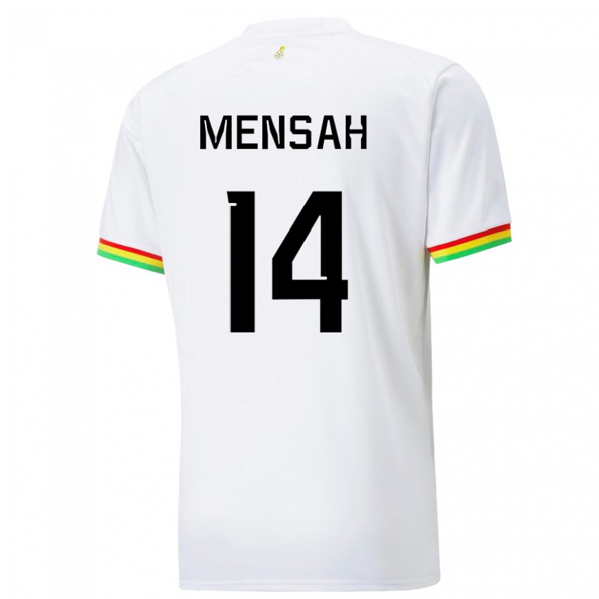 Niño Camiseta Ghana Gideon Mensah #14 Blanco 1ª Equipación 22-24