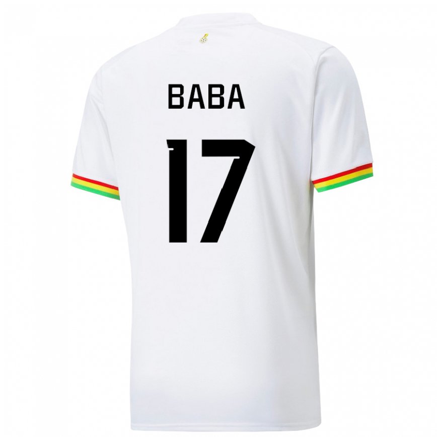 Niño Camiseta Ghana Abdul-rahman Baba #17 Blanco 1ª Equipación 22-24