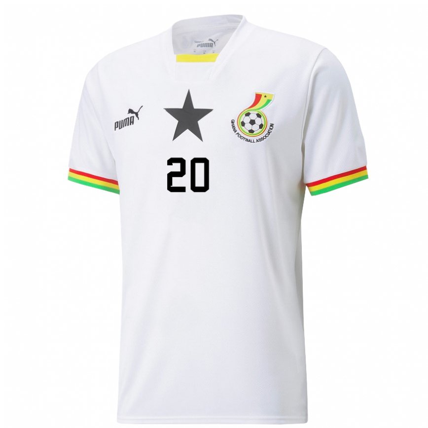 Niño Camiseta Ghana Mohammed Kudus #20 Blanco 1ª Equipación 22-24