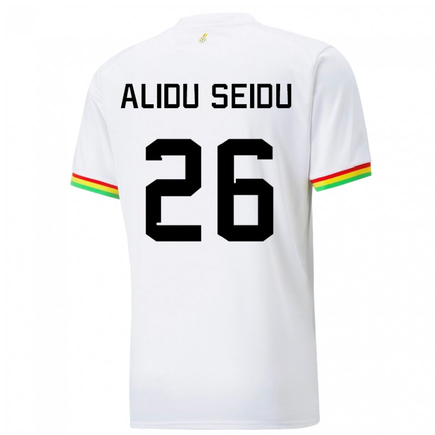 Niño Camiseta Ghana Alidu Seidu #26 Blanco 1ª Equipación 22-24