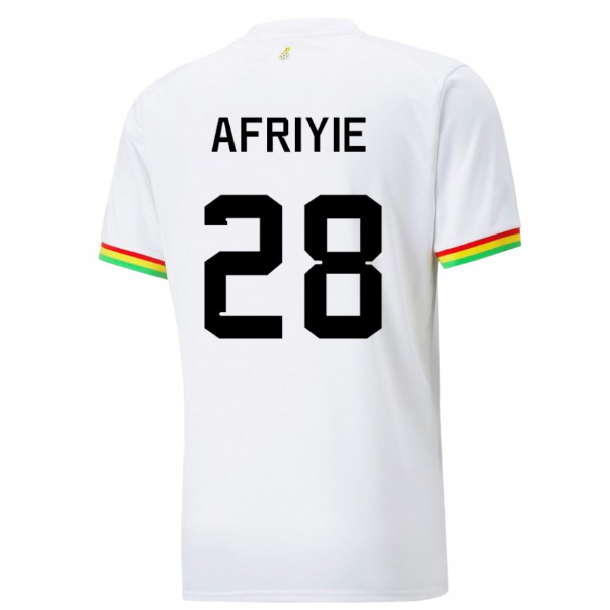 Niño Camiseta Ghana Daniel Afriyie #28 Blanco 1ª Equipación 22-24