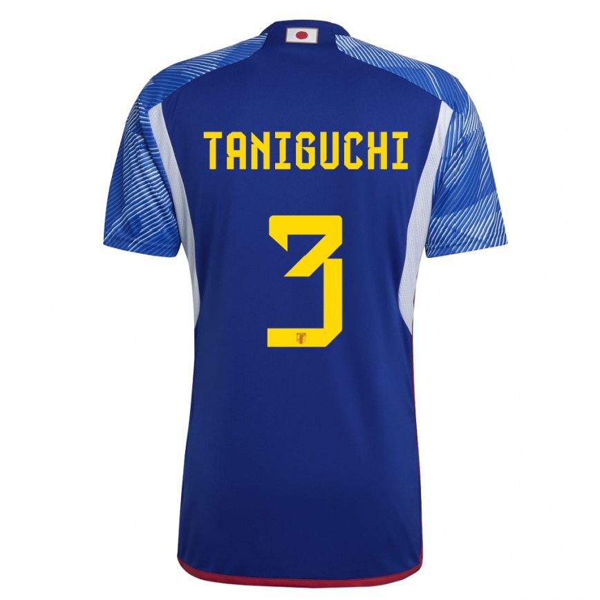 Niño Camiseta Japón Shogo Taniguchi #3 Azul Real 1ª Equipación 22-24