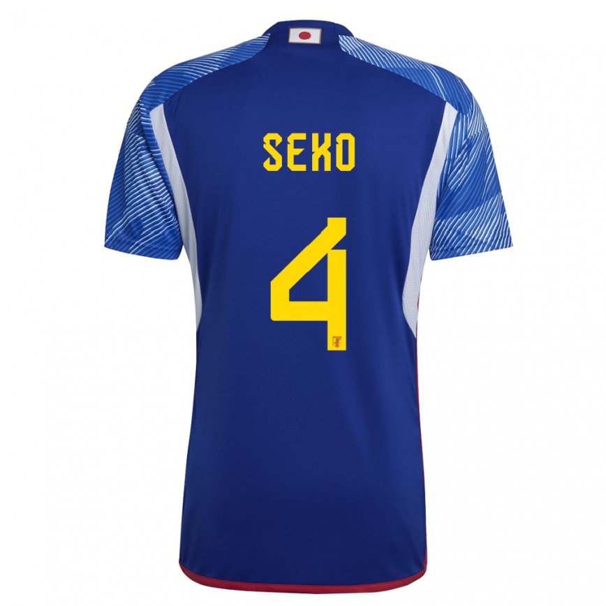 Niño Camiseta Japón Ayumu Seko #4 Azul Real 1ª Equipación 22-24