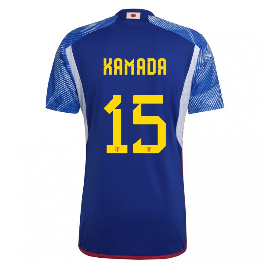 Niño Camiseta Japón Daichi Kamada #15 Azul Real 1ª Equipación 22-24