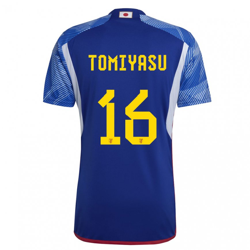 Niño Camiseta Japón Takehiro Tomiyasu #16 Azul Real 1ª Equipación 22-24