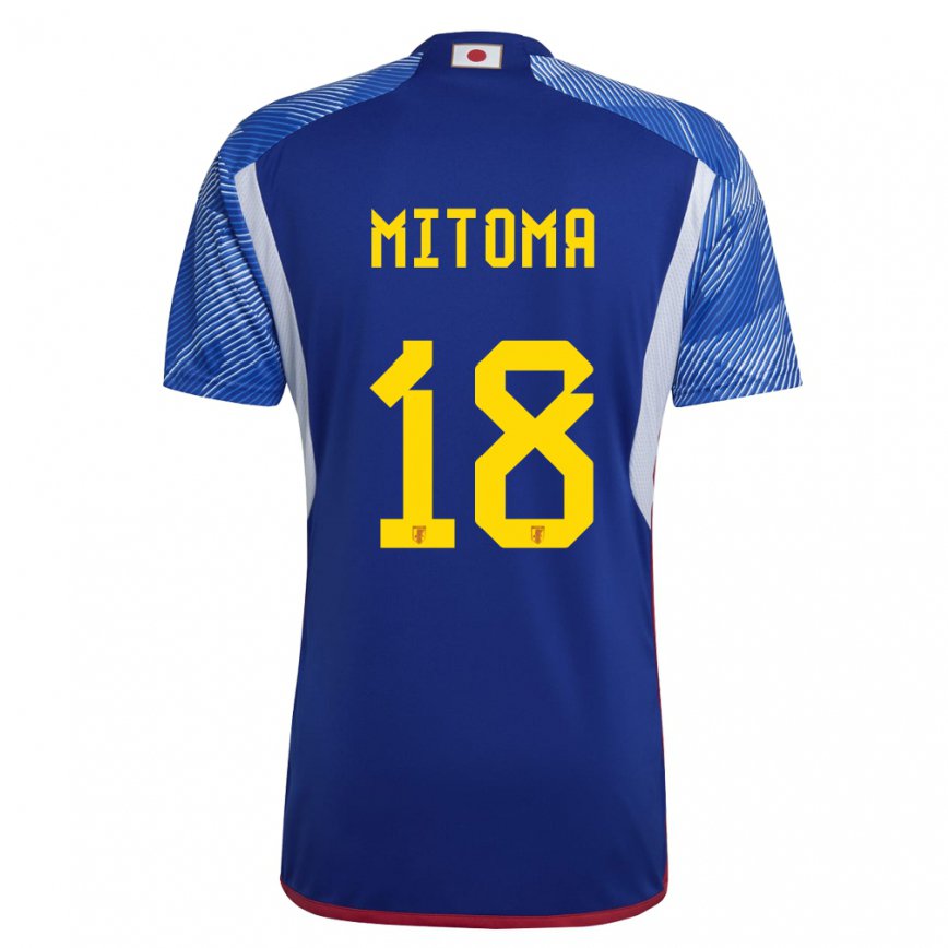 Niño Camiseta Japón Kaoru Mitoma #18 Azul Real 1ª Equipación 22-24