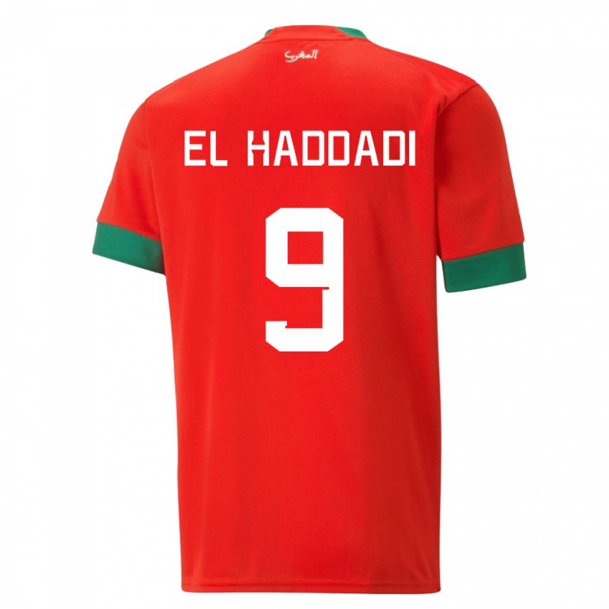 Niño Camiseta Marruecos Munir El Haddadi #9 Rojo 1ª Equipación 22-24