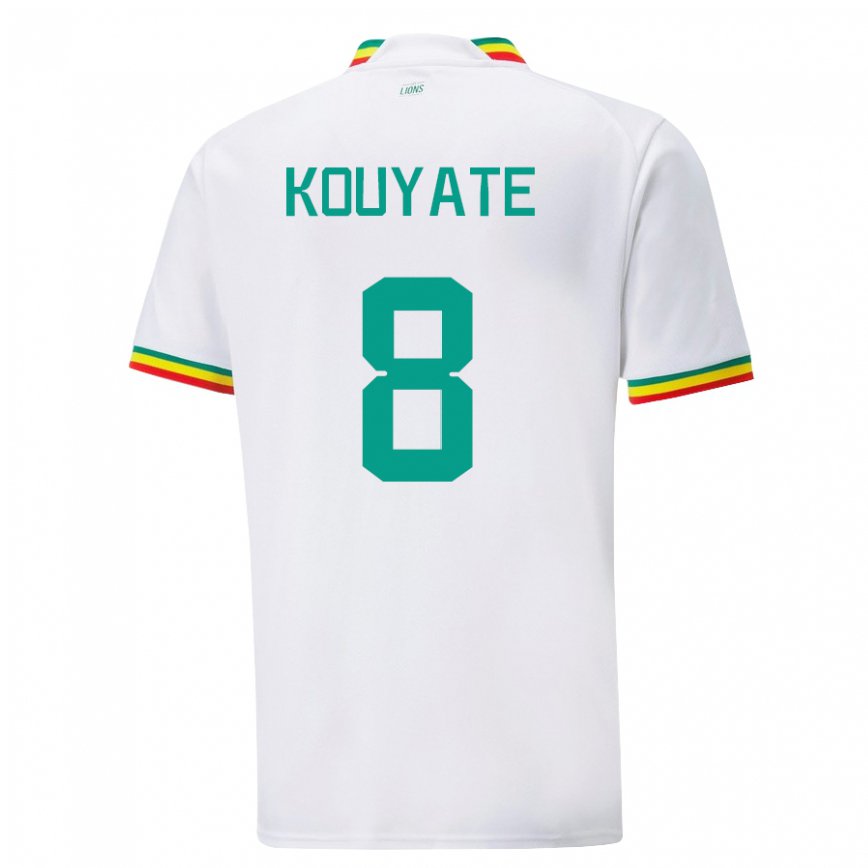 Niño Camiseta Senegal Cheikhou Kouyate #8 Blanco 1ª Equipación 22-24