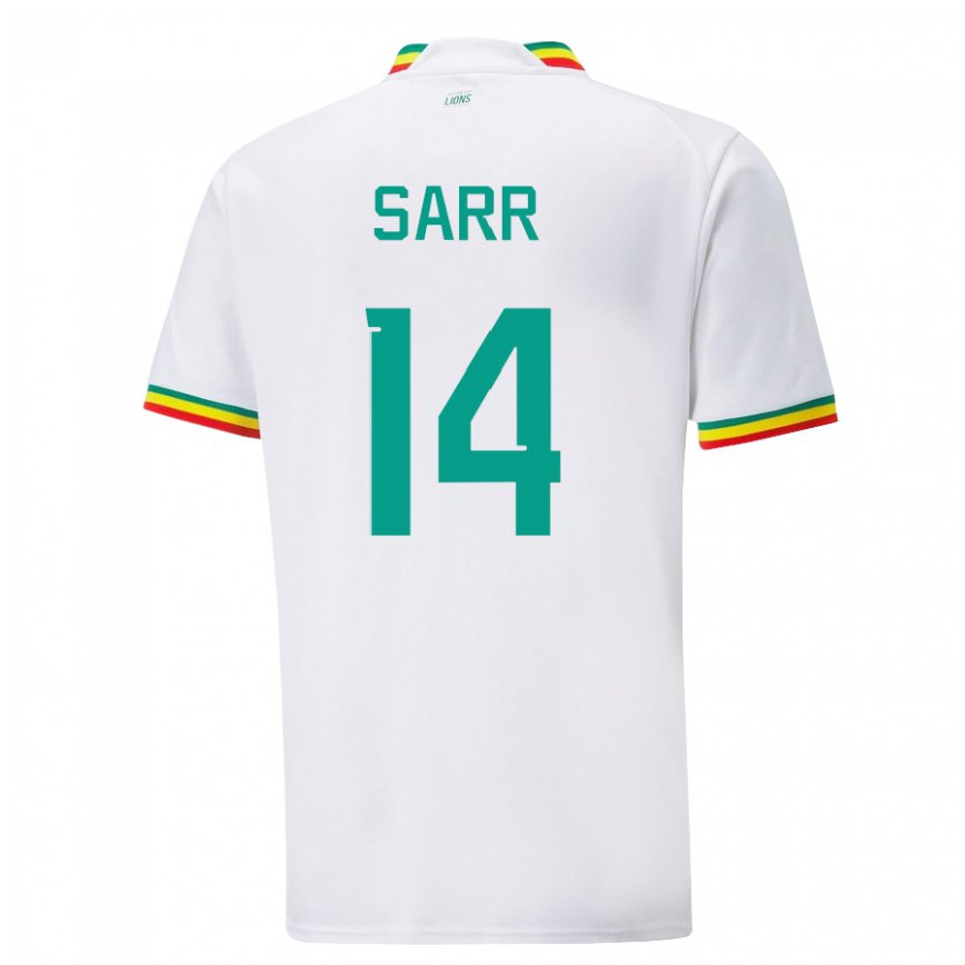 Niño Camiseta Senegal Pape Sarr #14 Blanco 1ª Equipación 22-24