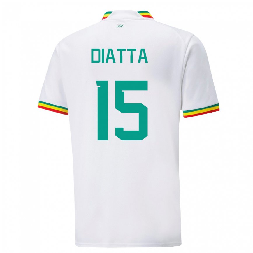 Niño Camiseta Senegal Krepin Diatta #15 Blanco 1ª Equipación 22-24