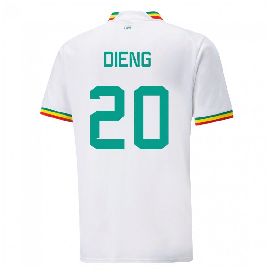 Niño Camiseta Senegal Bamba Dieng #20 Blanco 1ª Equipación 22-24