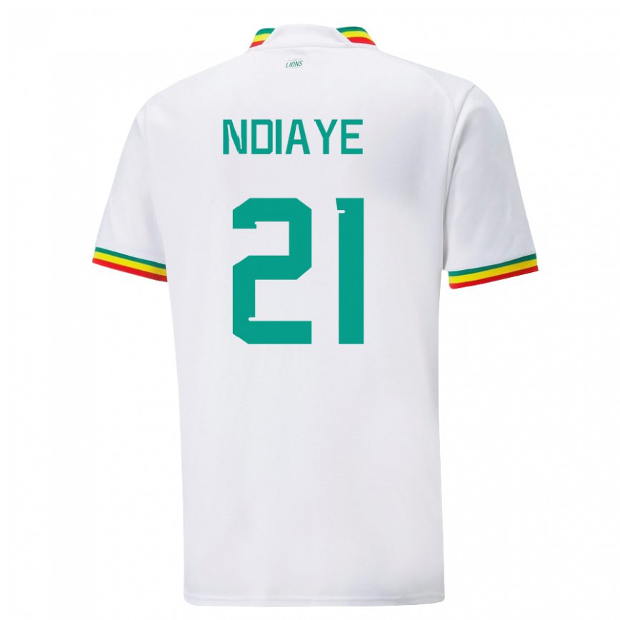 Niño Camiseta Senegal Iliman Ndiaye #21 Blanco 1ª Equipación 22-24