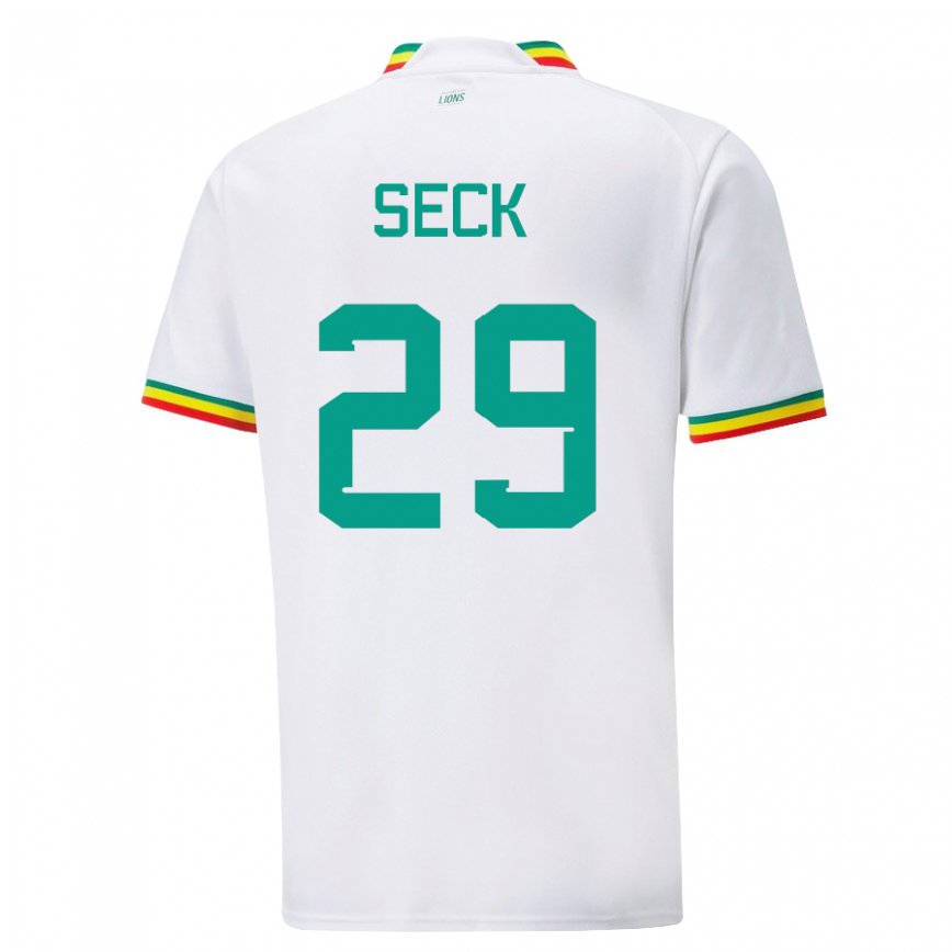 Niño Camiseta Senegal Demba Seck #29 Blanco 1ª Equipación 22-24