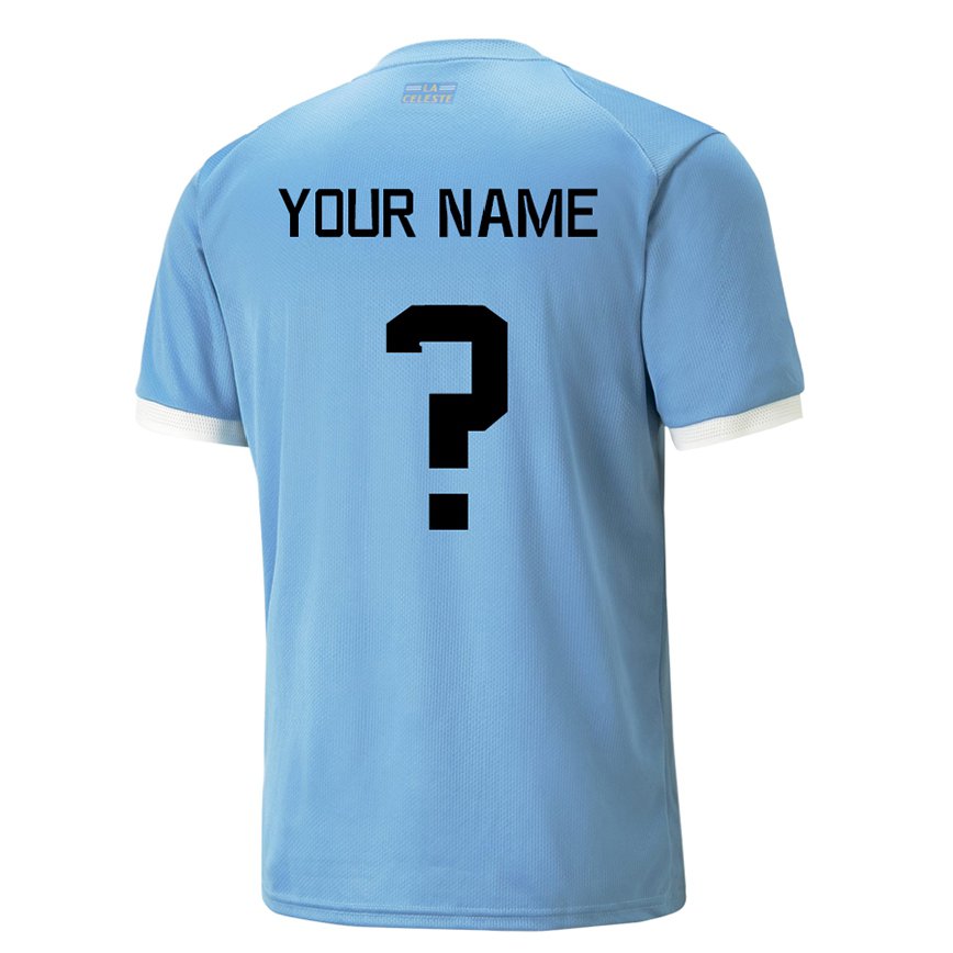 Niño Camiseta Uruguay Su Nombre #0 Azul 1ª Equipación 22-24