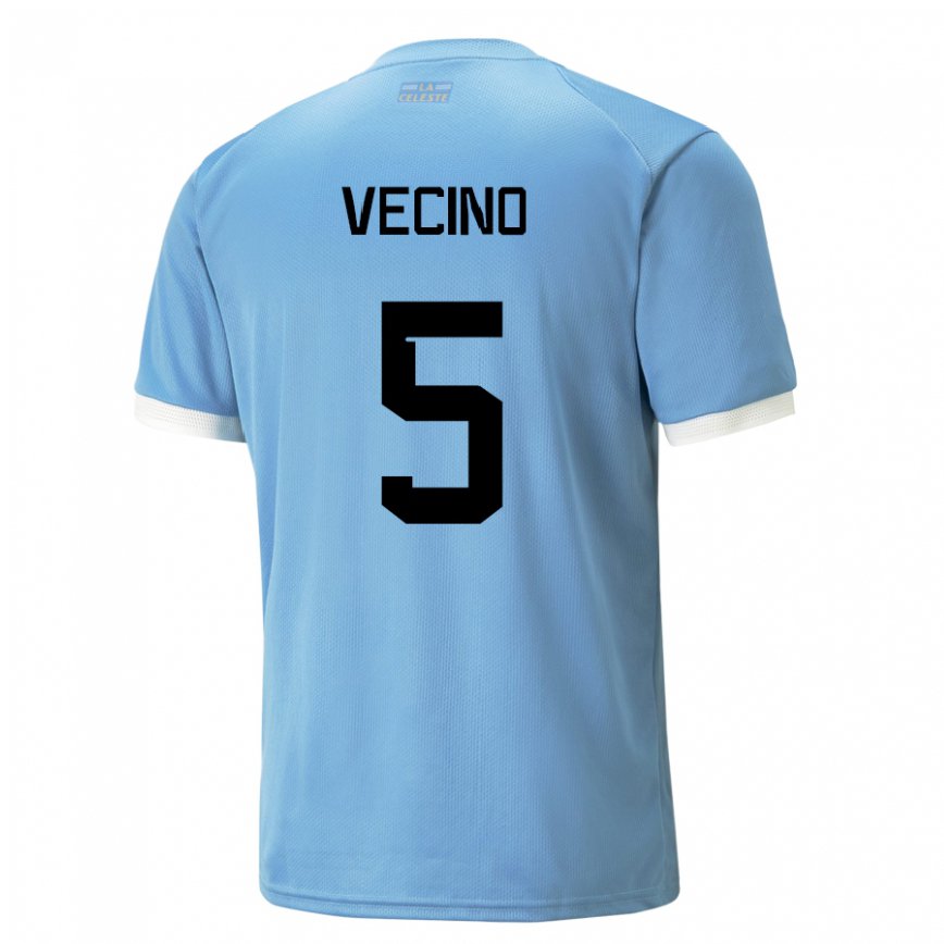 Niño Camiseta Uruguay Matias Vecino #5 Azul 1ª Equipación 22-24