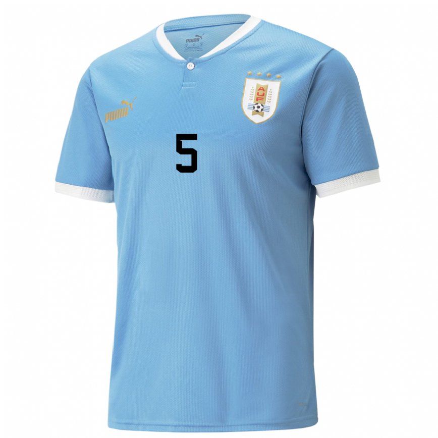 Niño Camiseta Uruguay Matias Vecino #5 Azul 1ª Equipación 22-24