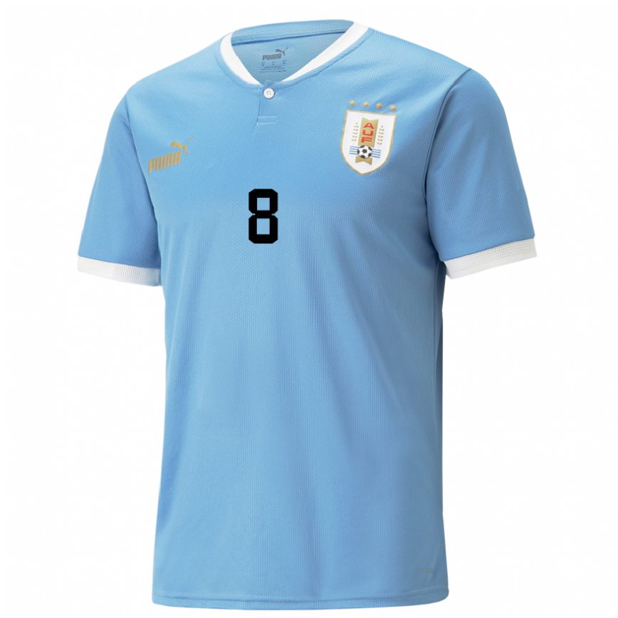 Niño Camiseta Uruguay Facundo Pellistri #8 Azul 1ª Equipación 22-24